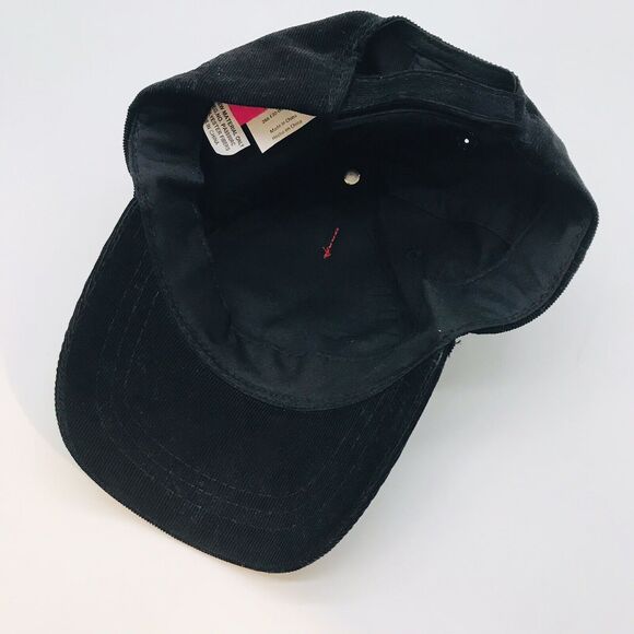 Disney Minnie Mouse Ball Cap Berkshire Fashions Black Corduroy Hat with Ears Bow - Picture 8 of 9